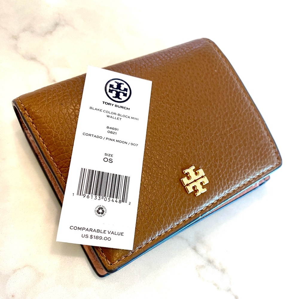 Tory Burch Blake Color-Block Mini Wallet